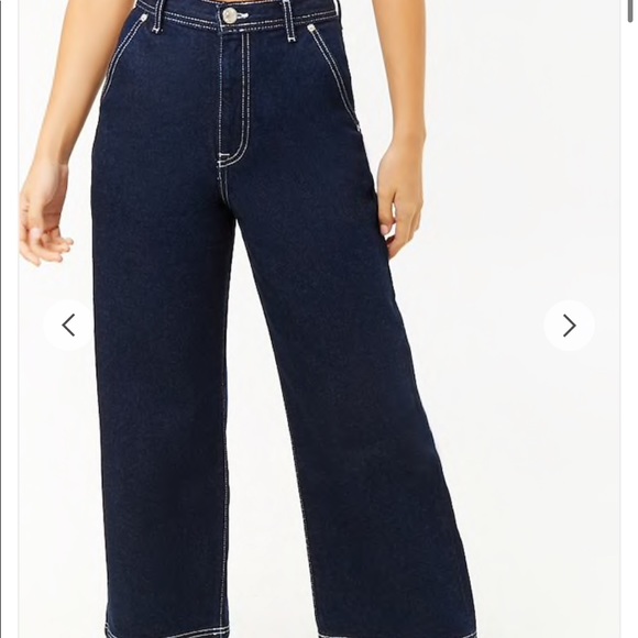 High waist wide leg contrast jean sz27 - Picture 4 of 5